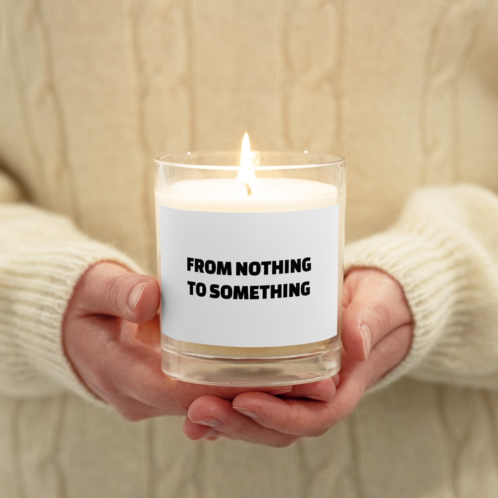 Soy Wax Candle With A Glass Jar